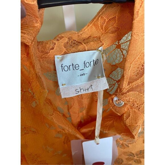 Forte Forte NWT Alen + On Lace in Tangerine Size 0 IT/ 2 US - Picture 12 of 12